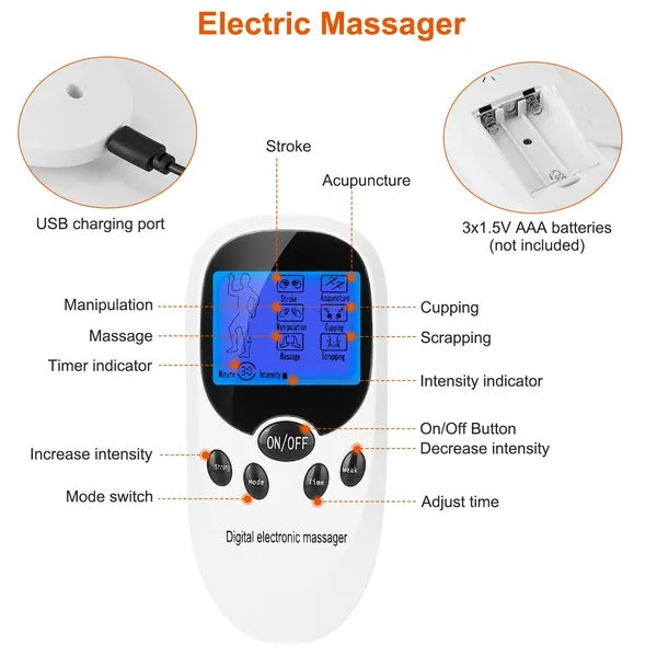 Pain Relief & Relaxation: Dual Pulse Muscle Stimulator